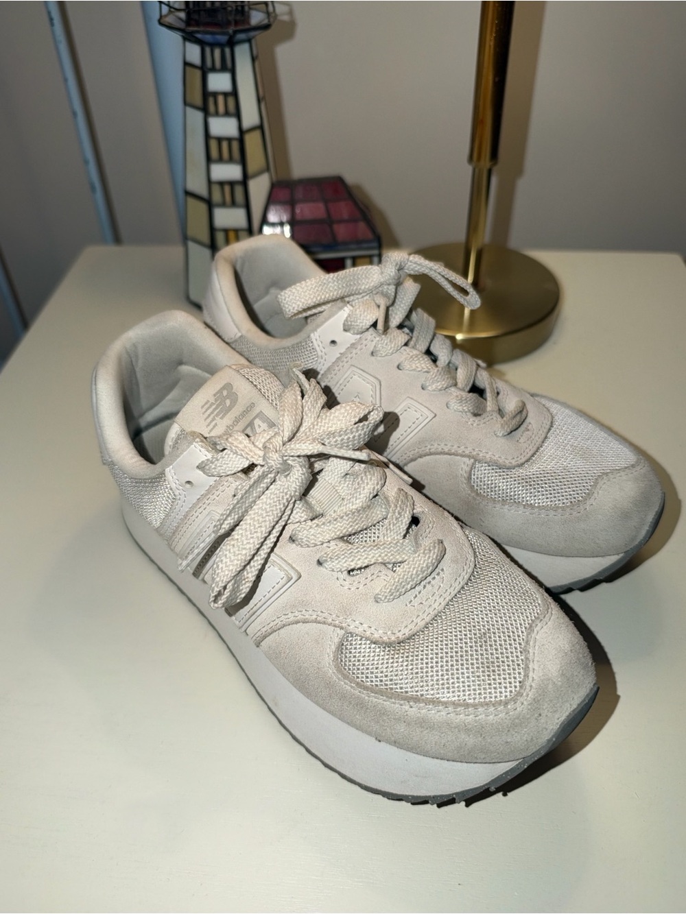 New Balance 574 Platform Sneaker in Classic Grey